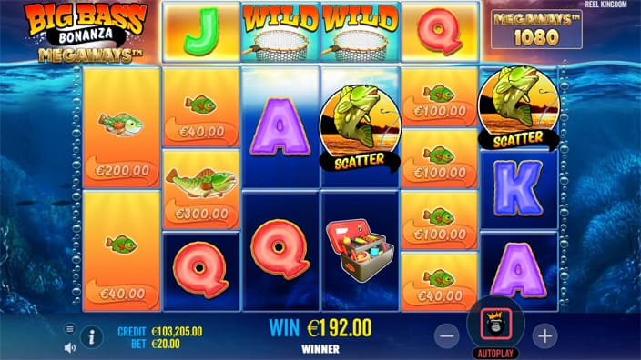 Big Bass Bonanza Megaways slot wild symbol