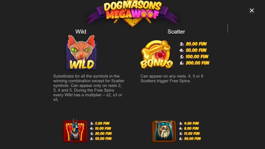 Dogmasons-megawoof-paytable