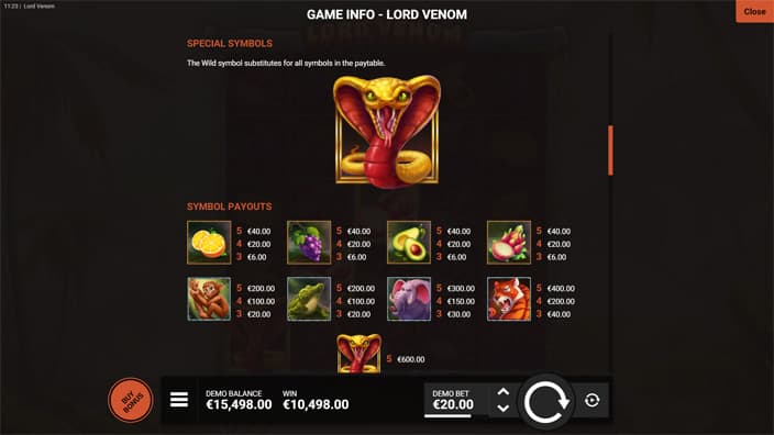 Lost-venom-paytable