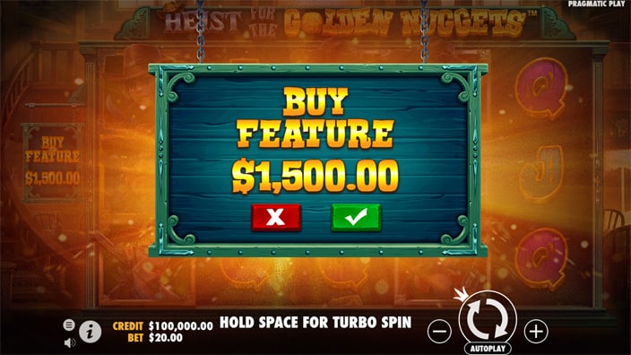 Heist for the Golden Nuggets slot bonus buy