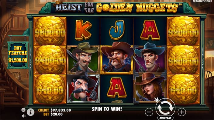 Heist for the Golden Nuggets slot money symbol