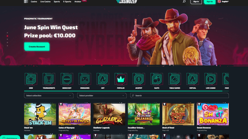 Casinozer-website