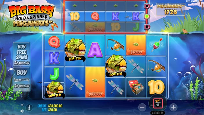 Big Bass Hold and Spin Megaways slot free spins