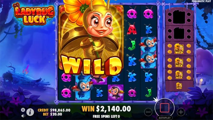 Ladybug Luck slot wild symbol