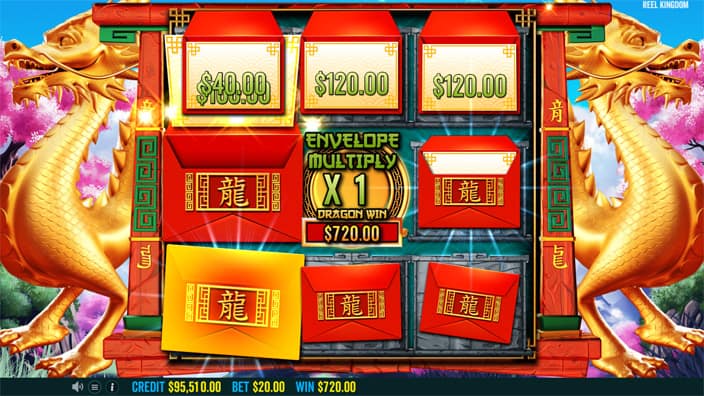 8 Golden Dragon Challenge slot feature envelope bonus