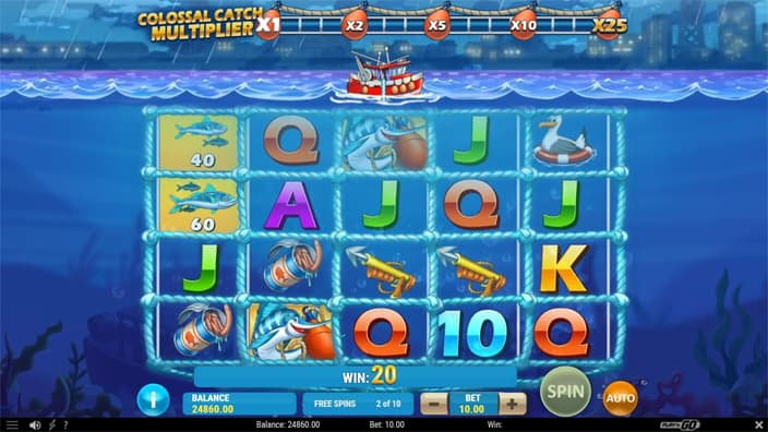 Boat Bonanza Colossal Catch slot feature colossal catch