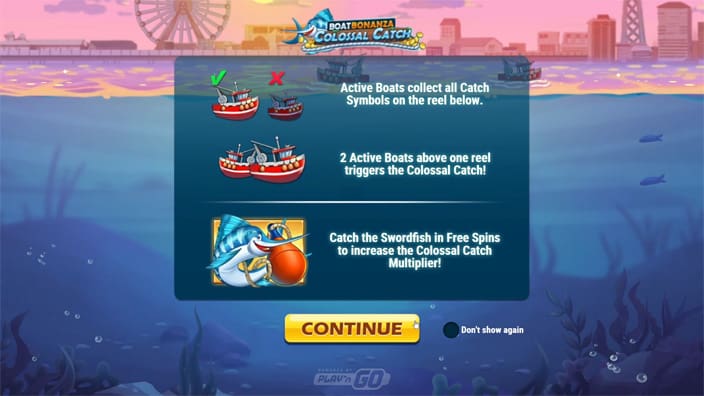 Boat Bonanza Colossal Catch slot features