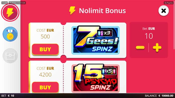 DJ Psycho slot bonus buy