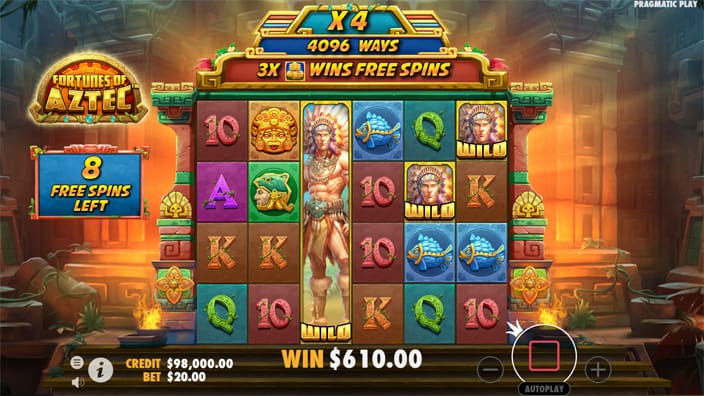 Fortunes of the Aztec slot wild symbol