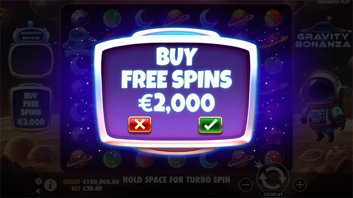 Gravity Bonanza slot bonus buy