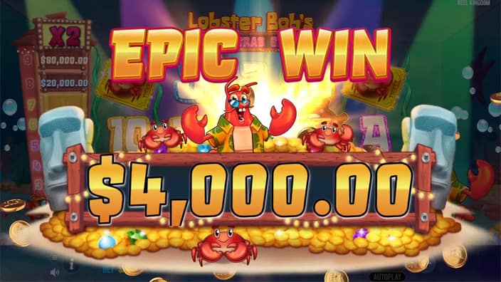 Lobster Bobs Crazy Crab Shack slot big win