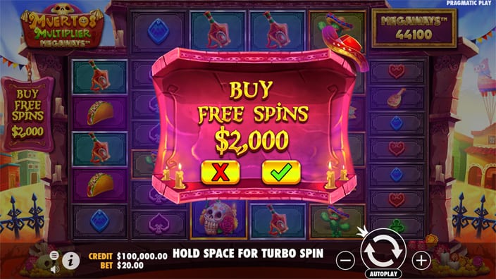 Muertos Multiplier Megaways slot bonus buy