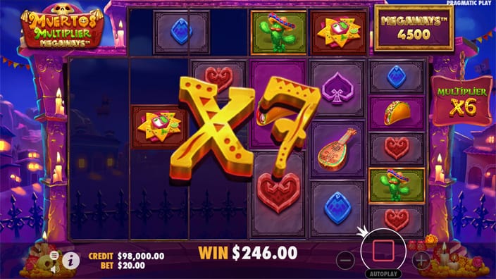 Muertos Multiplier Megaways slot tumble feature