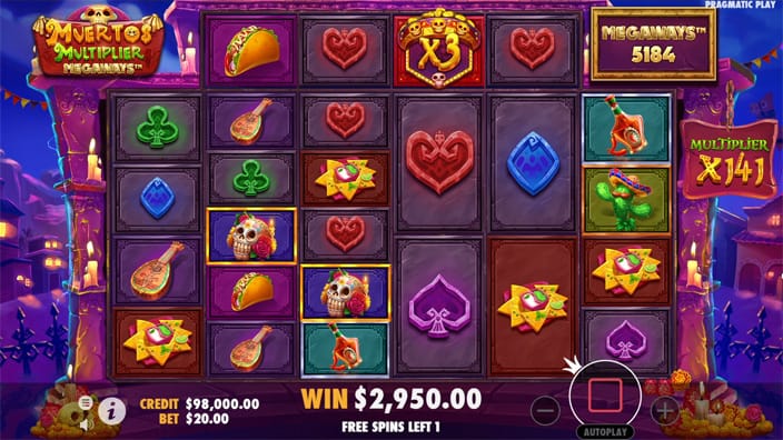 Muertos Multiplier Megaways slot wild multiplier