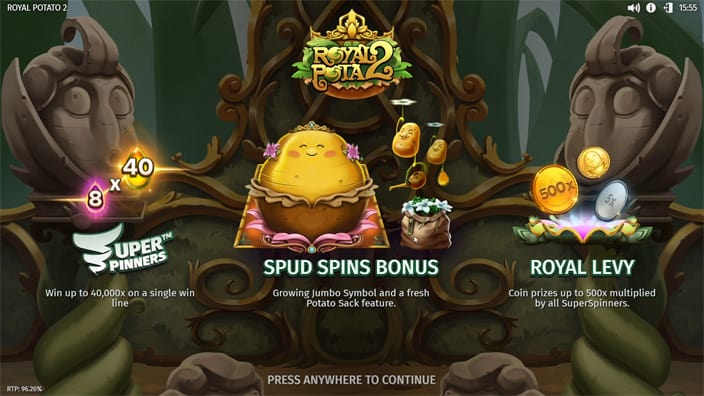 Royal Potato 2 slot features