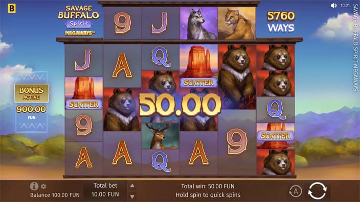 Savage Buffalo Spirit Megaways slot free spins