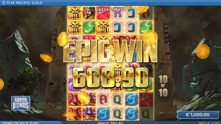 Pacific Gold slot big win