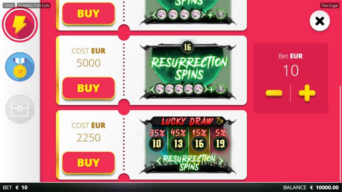 The Crypt slot bonus buy