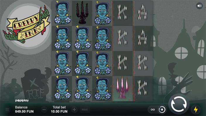 Creepy Ink slot feature stacked symbols