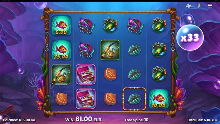 Fish n Nudge slot feature fish symbol