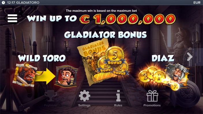 Gladiatoro slot features