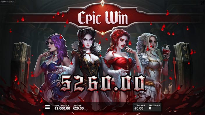 Immortal Desire slot big win