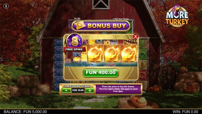 More Turkey Megaways slot bonus buy