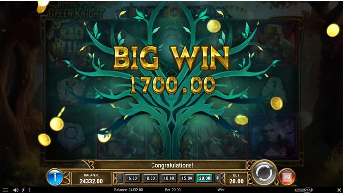 Return of the Green Knight slot big win