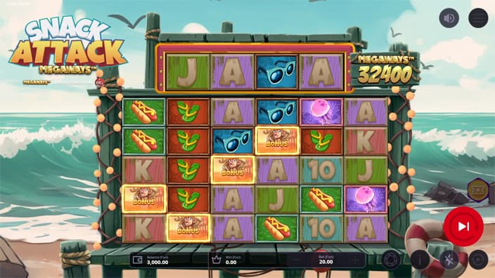 Snack Attack Megaways slot free spins