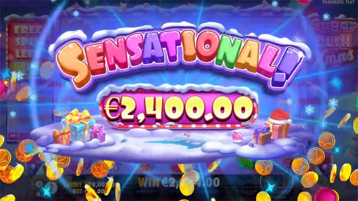 Sugar Rush Xmas slot big win