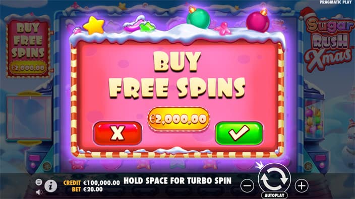 Sugar Rush Xmas slot bonus buy