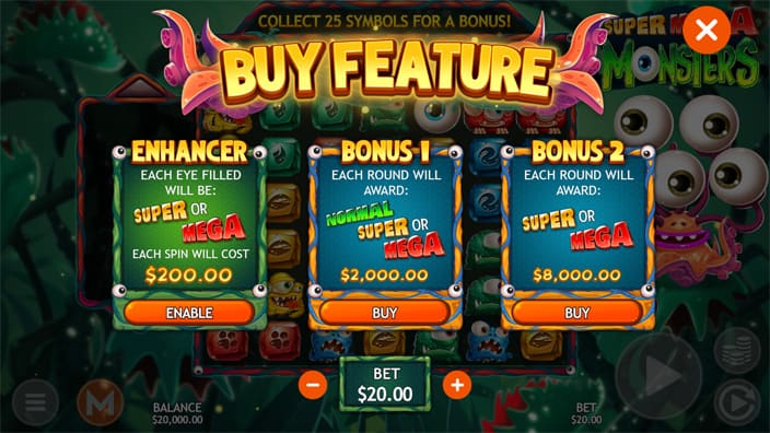 Super Mega Monsters slot bonus buy