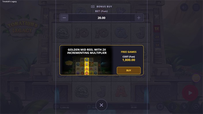 Tonatiuhs Legacy slot bonus buy