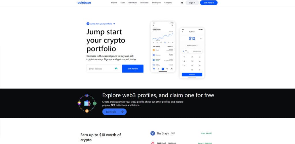 Bonus Tiime Coinbase Homepage