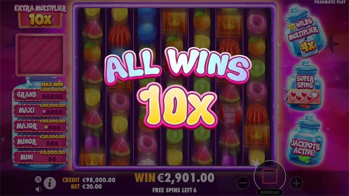 Candy Jar Clusters slot feature random multiplier