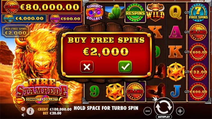 Fire Stampede slot bonus buy