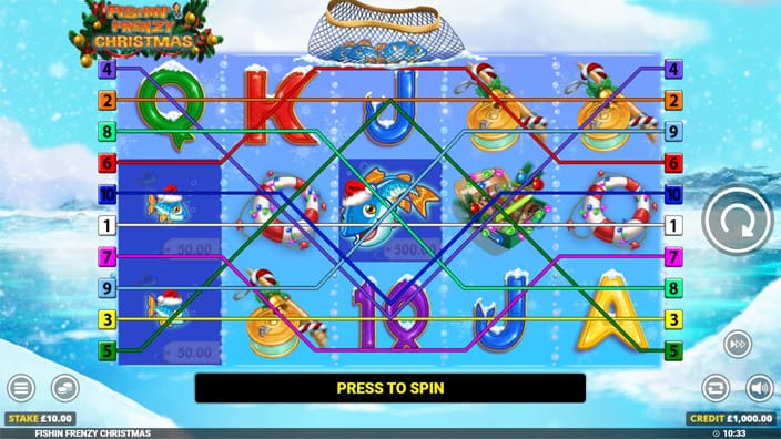 Fishin Frenzy Christmas slot