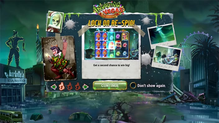 Invading Vegas Las Christmas slot features