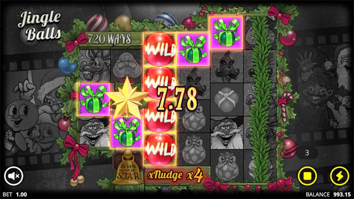 Jingle Balls slot feature xnudge wild