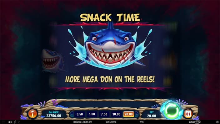 Mega Don Feeding Frenzy slot feature snack time 1