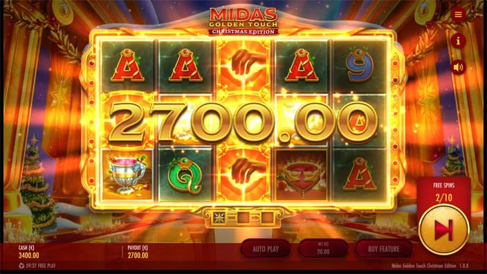 Midas Golden Touch Christmas Edition slot big win