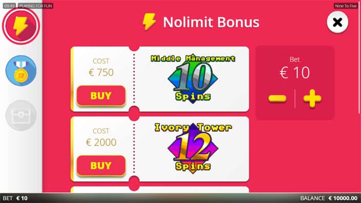 Nine to Five slot bonus buy