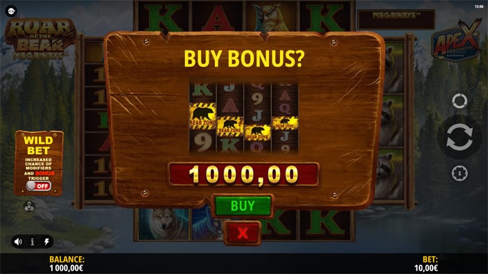 Roar of the Bear Megaways slot bonus buy