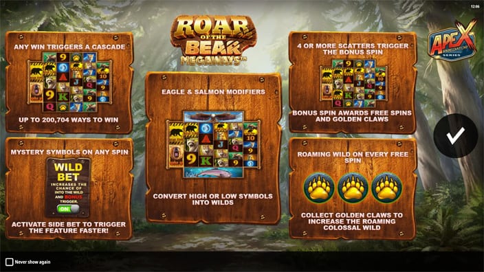 Roar of the Bear Megaways slot features