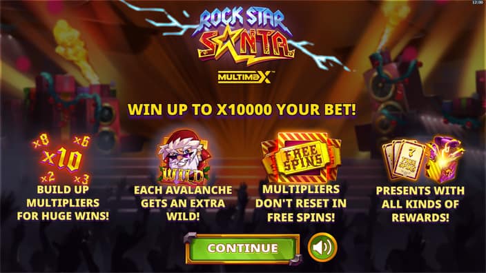 Rock Star Santa MultiMax slot features