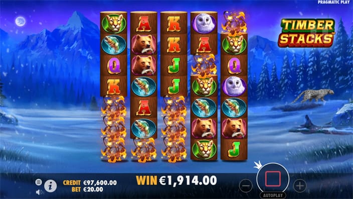 Timber Stacks slot tumble feature