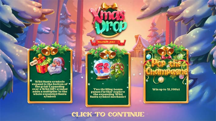 Xmas Drop slot features