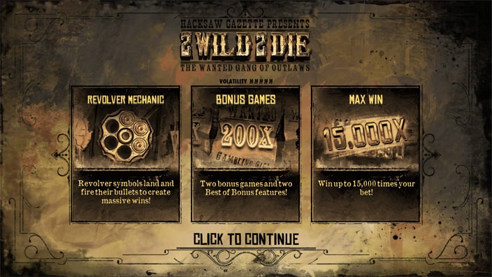 2 Wild 2 Die slot features