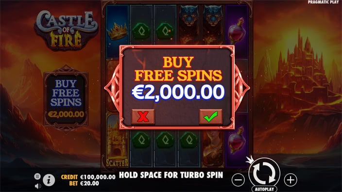 Castle of Fire slot bonus buy