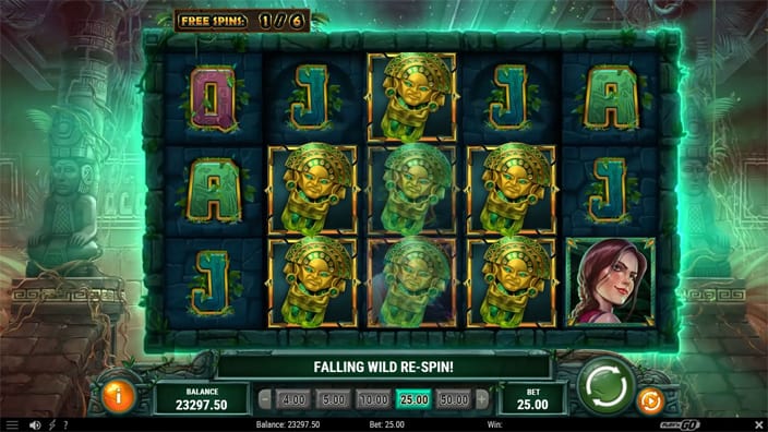 Cat Wilde and the Incan Quest slot feature falling wilds symbols